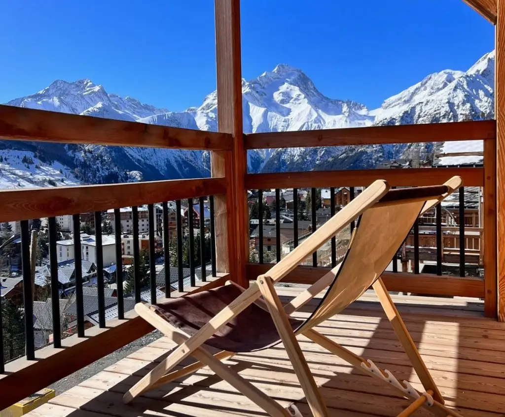 Chaise Longue Vue Chalet Luxe Les 2 Alpes
